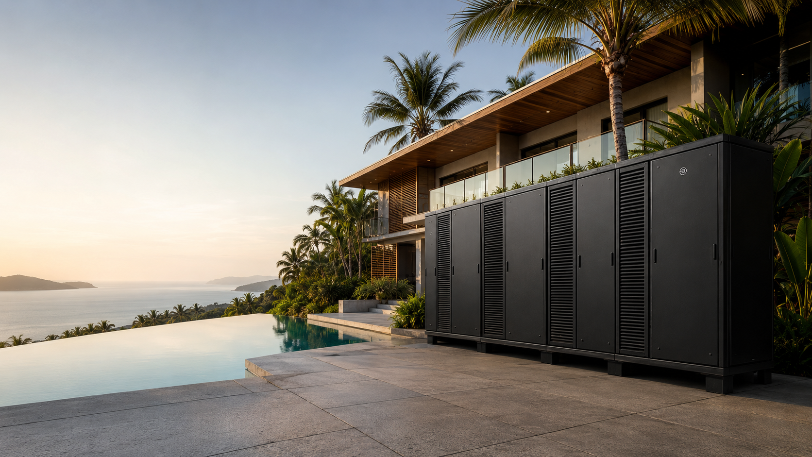 MANTA Energiesystem an einer tropischen Villa